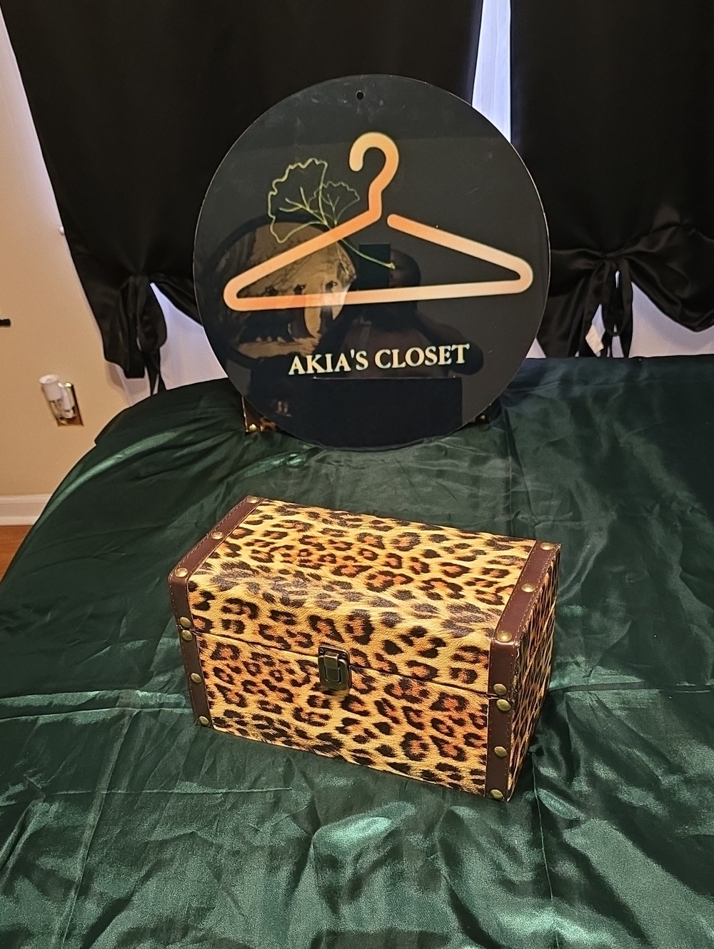 Hobby Lobby Leopard Print Storage Chest in Brown & Black